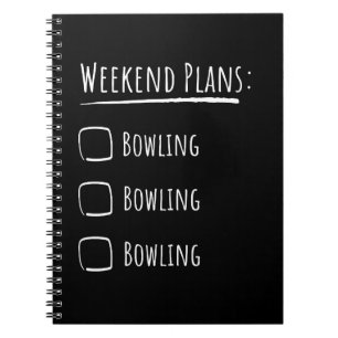 Wochenendpläne Bowling Notizblock