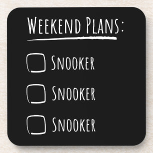Wochenendpläne Snooker Getränkeuntersetzer