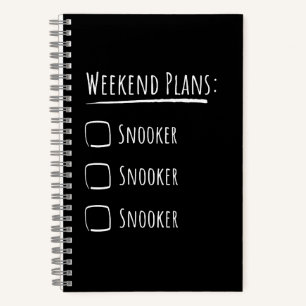 Wochenendpläne Snooker Notizblock