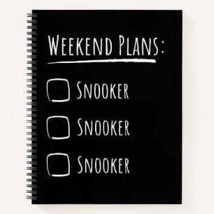 Wochenendpläne Snooker Notizblock