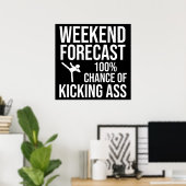 Wochenendprognose - 100% Chance auf Hammerleistung Poster (Heimbüro)