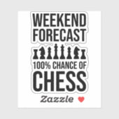 Wochenendprognose - 100% Chance auf Schach Aufkleber (Blatt)