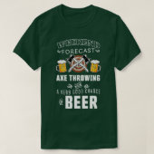 Wochenendprognose: Bier-Funny-Geschenk werfen T-Shirt (Design vorne)