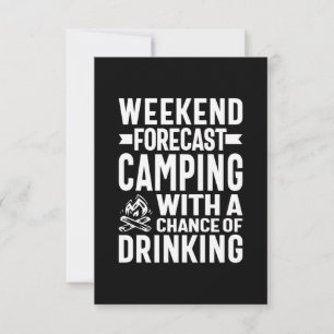 Wochenendprognose Camping mit der Chance zu trinke RSVP Karte