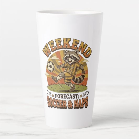 Wochenendprognose Fußball und Nickerchen Lustiger Milchtasse (Vorderseite)