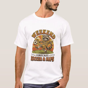 Wochenendprognose Fußball und Nickerchen Lustiger T-Shirt