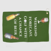 Wochenendprognose Golf mit Chance auf Bier Golfhandtuch (Horizontal)