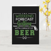 Wochenendprognose GOLFING und BIENFunny Funny Golf Karte (Gelbe Blume)