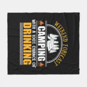 Wochenendprognose mit Alkoholaussicht Fleecedecke (Vorderseite (Horizontal))