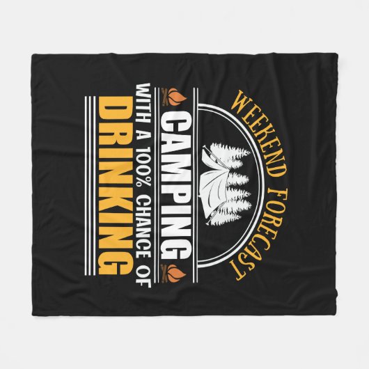 Wochenendprognose mit Alkoholaussicht Fleecedecke (Vorderseite (Horizontal))