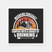 Wochenendprognose mit Alkoholaussicht Serviette (Vorderseite)