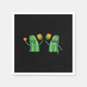 Wochenendprognose Pickleball mit Dinki-Chance Serviette (Vorderseite)