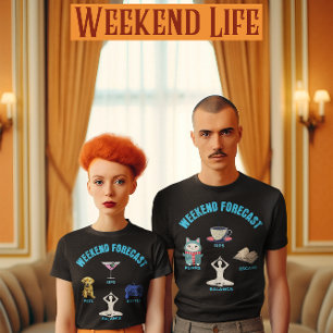 Wochenendprognose Welpen, Sips, Gaming, Yoga T-Shirt