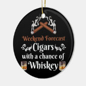 Wochenendprognosen für Zigarren und Whiskey Scotch Keramik Ornament (Links)