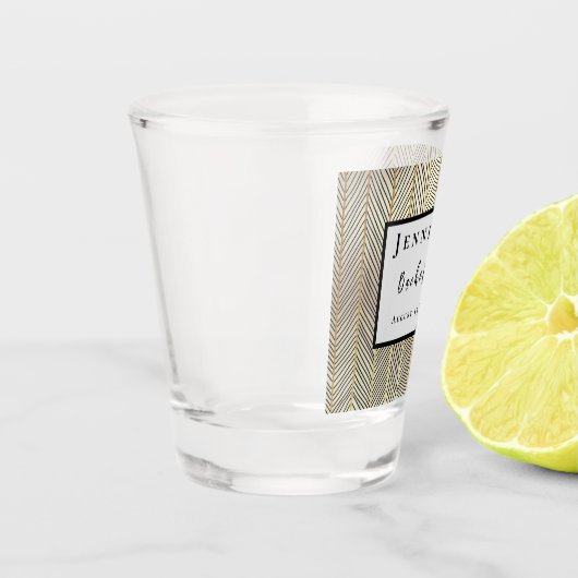 Wochenendreise Personalisierter Junggeselinnen-Abs Schnapsglas (Links)