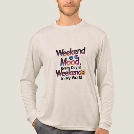Wochenendstimmung – Chill, Shine, Repeat Langarmsh Tri-Blend Shirt (Vorderseite)
