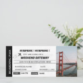 Wochenendüberraschung Boarding abholen Ticket Einladung (Stehend Vorderseite)