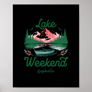 Wochenendurlaubsreise am See Nashville Tennessee Poster