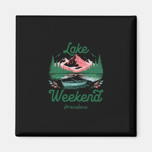 Wochenendurlaubsreise am See Providence Rhode Isla Magnet (Vorne)