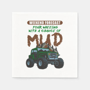 Wochenendvorausschätzung ATV Vierrad Quad Geschenk Serviette