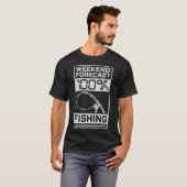 Wochenendvorhersage 100% Anglerdesign T-Shirt (Vorne ganz)