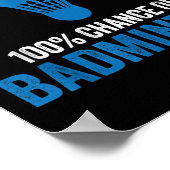 Wochenendvorhersage 100% Chance auf Badminton Lust Poster (Ecke)