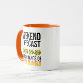 Wochenendvorhersage - 100% Chance auf Tiki Bars Tasse (Vorderseite Links)