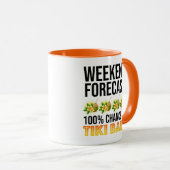 Wochenendvorhersage - 100% Chance auf Tiki Bars Tasse (VorderseiteRechts)
