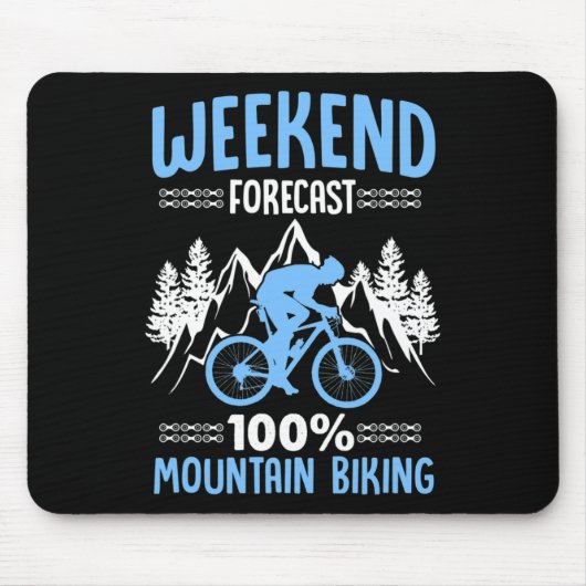 Wochenendvorhersage 100% Mountainbike Mtb Mousepad (Vorne)