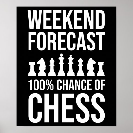 Wochenendvorhersage - 100% Schachchance Poster (Vorne)