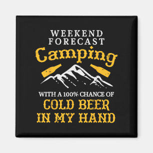 Wochenendvorhersage Camping Lustig Camp Camper Vat Magnet