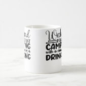 Wochenendvorhersage Camping mit Aussicht auf ein T Kaffeetasse (Mittel)