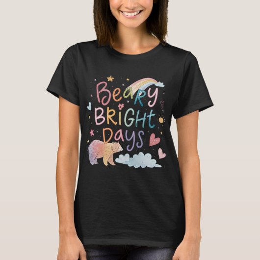 Wochenendvorhersage: Camping mit Bären T-Shirt (Vorderseite)