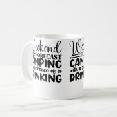 Wochenendvorhersage Camping mit einer Chance auf e Kaffeetasse (Vorderseite Links)