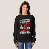 Wochenendvorhersage Dart Mit Trinkchance Sweatshirt (Vorne ganz)