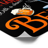 Wochenendvorhersage Disc Golf und Bier Lustiges Di Poster (Ecke)