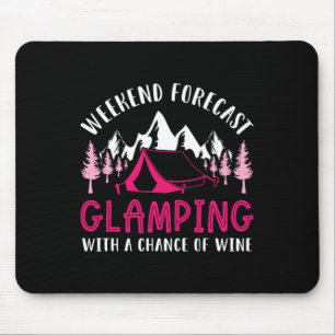 Wochenendvorhersage Glamping Wein Lustiger Glamper Mousepad