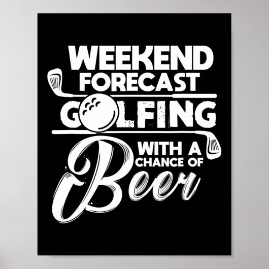 Wochenendvorhersage Golfen mit einer Chance auf Bi Poster (Vorne)