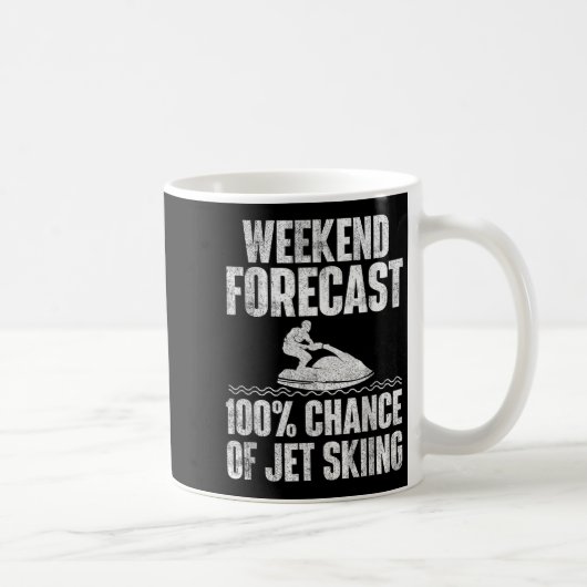 Wochenendvorhersage Jetski fahren - Jetski-Liebhab Kaffeetasse (Rechts)