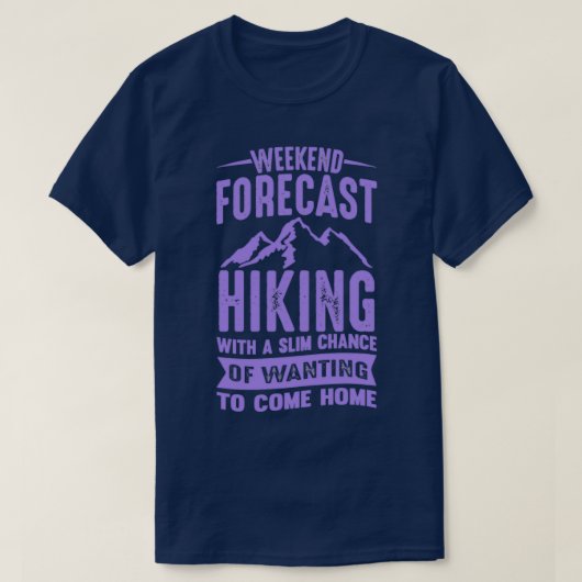 Wochenendwanderung mit geringer Chance Wollen T-Shirt (Design vorne)