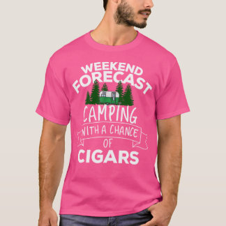 Wochenendwettervorhersage Camping mit Aussicht auf T-Shirt