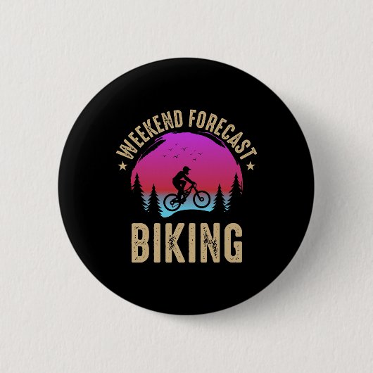 Wochenendwettervorhersage Radfahren Mountainbiken Button (Vorderseite)