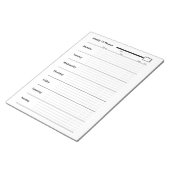 Wochenfernsehplaner Notizblock (angewinkelt)