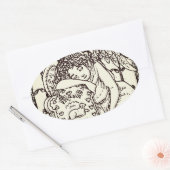 WOCHENGARDIANISCHER ANGEL-FRIEDHOF-STICKERS OVALER AUFKLEBER (Umschlag)