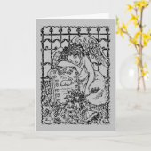 WOCHENGARDISCHE ANGEL, FRIEDHOF MOURNING BEILEID KARTE (Gelbe Blume)