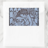 WOCHENGARDISCHE ANGEL, FRIEDHOF MOURNING BEILEID RECHTECKIGER AUFKLEBER (Tasche)