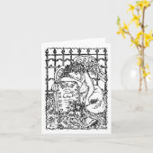 WOCHENGARDISCHE ANGEL, FRIEDHOF NOTE CARD Blank Karte (Gelbe Blume)