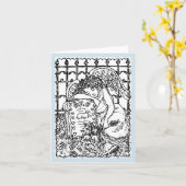 WOCHENGARDISCHE ANGEL, FRIEDHOF NOTE CARD Blank Karte (Gelbe Blume)