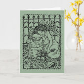 WOCHENGARDISCHE ANGEL, FRIEDHOF, TIEFESTES BEILEID KARTE (Gelbe Blume)