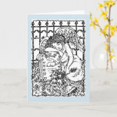 WOCHENGARDISCHE ANGEL, SYMPATHY-KARTENVERSE KARTE (Gelbe Blume)